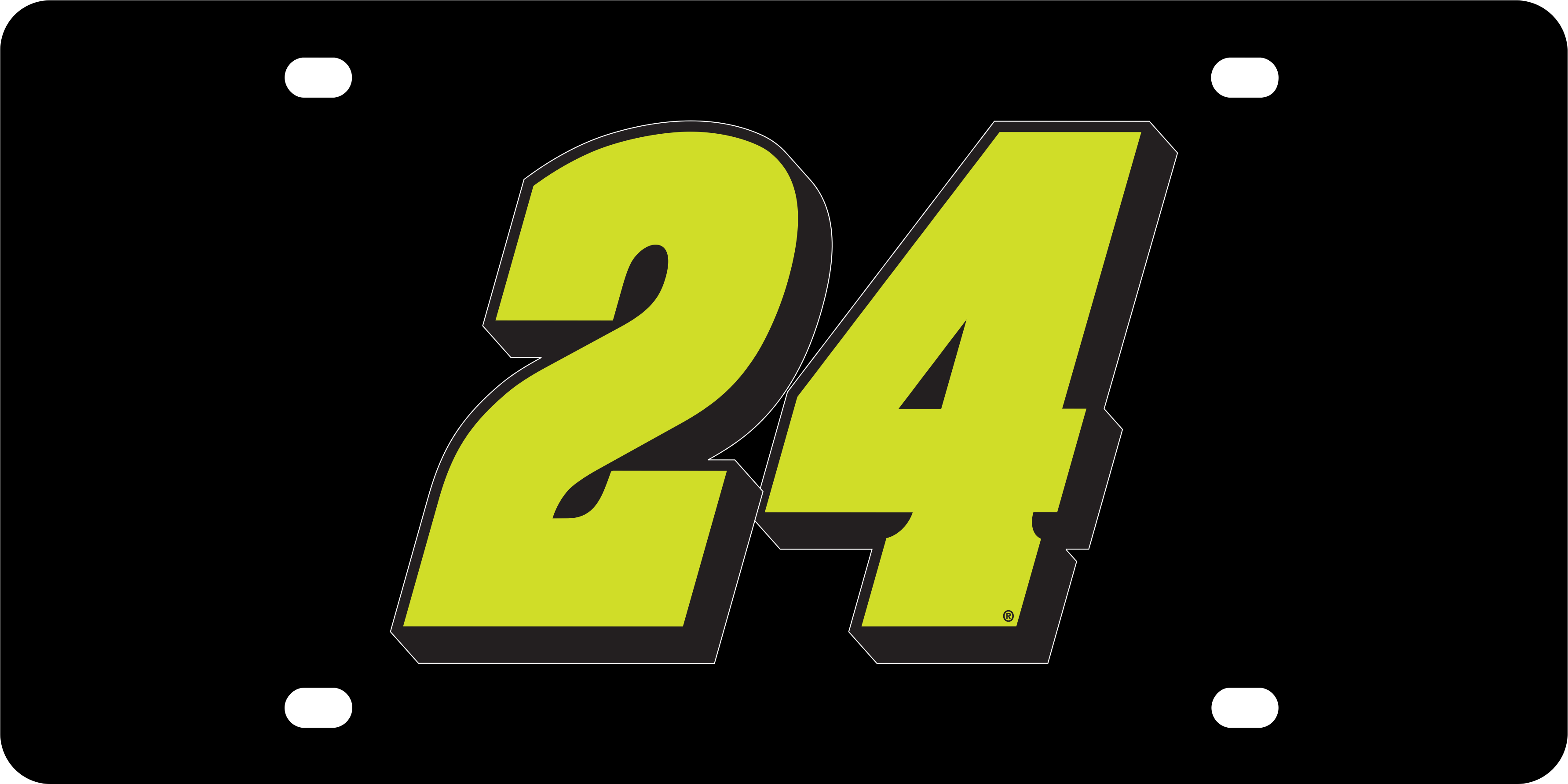 William Byron Raptor # Only Acrylic License Plate