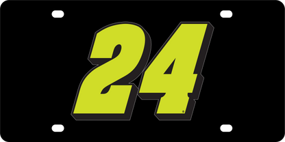 William Byron Raptor # Only Acrylic License Plate