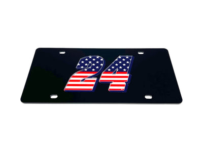 William Byron Patriotic #24 Acrylic License Plate