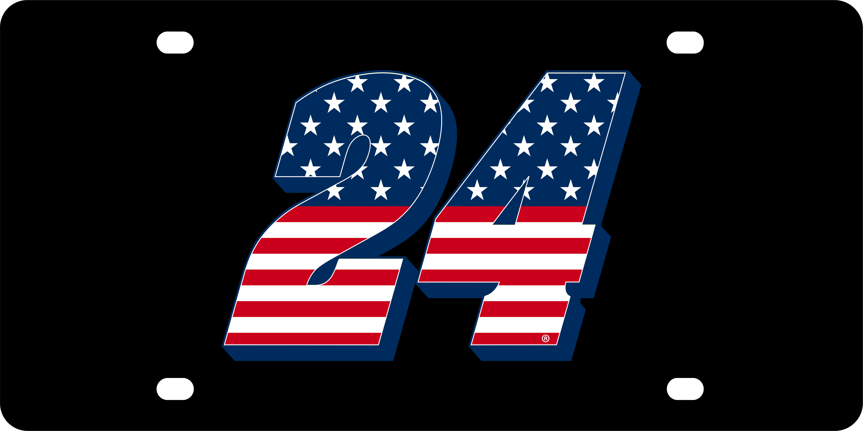William Byron Patriotic #24 Acrylic License Plate