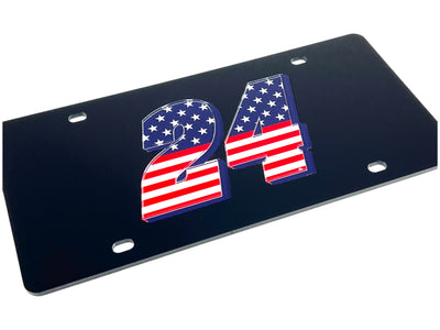 William Byron Patriotic #24 Acrylic License Plate