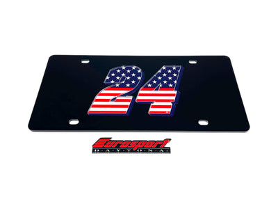 William Byron Patriotic #24 Acrylic License Plate