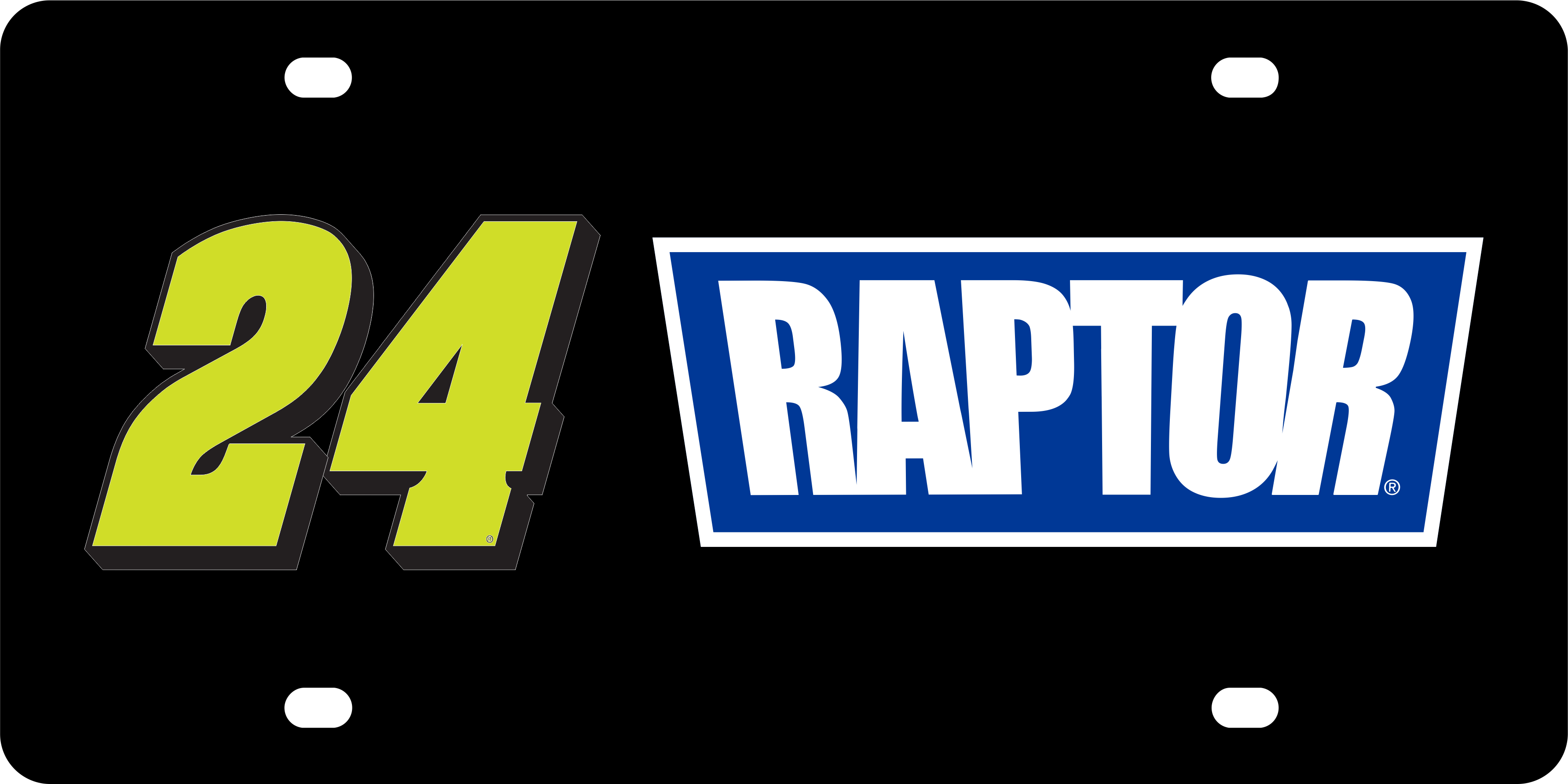 William Byron Raptor # & Sponsor Acrylic License Plate