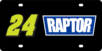 William Byron Raptor # & Sponsor Acrylic License Plate