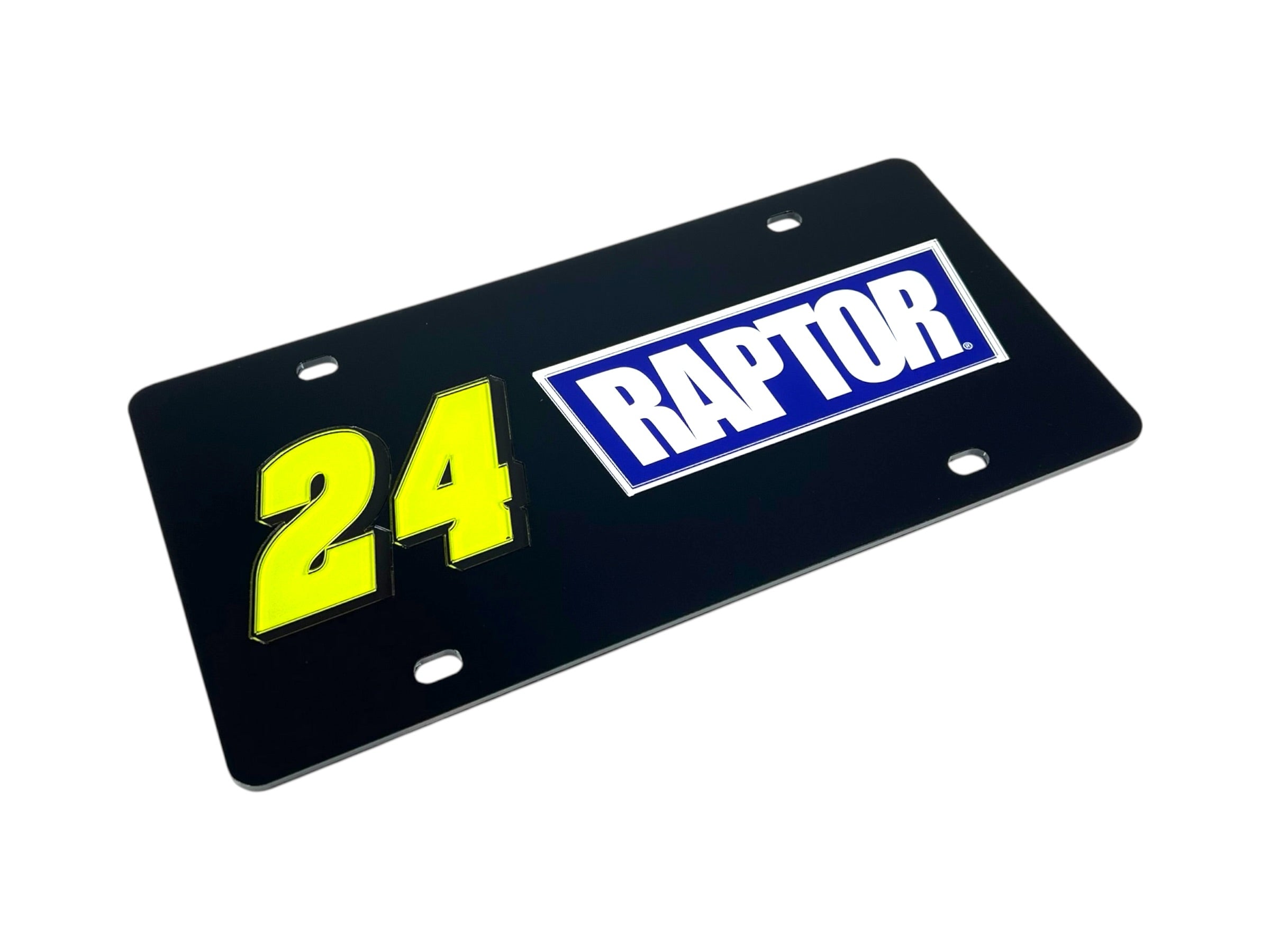 William Byron Raptor # & Sponsor Acrylic License Plate
