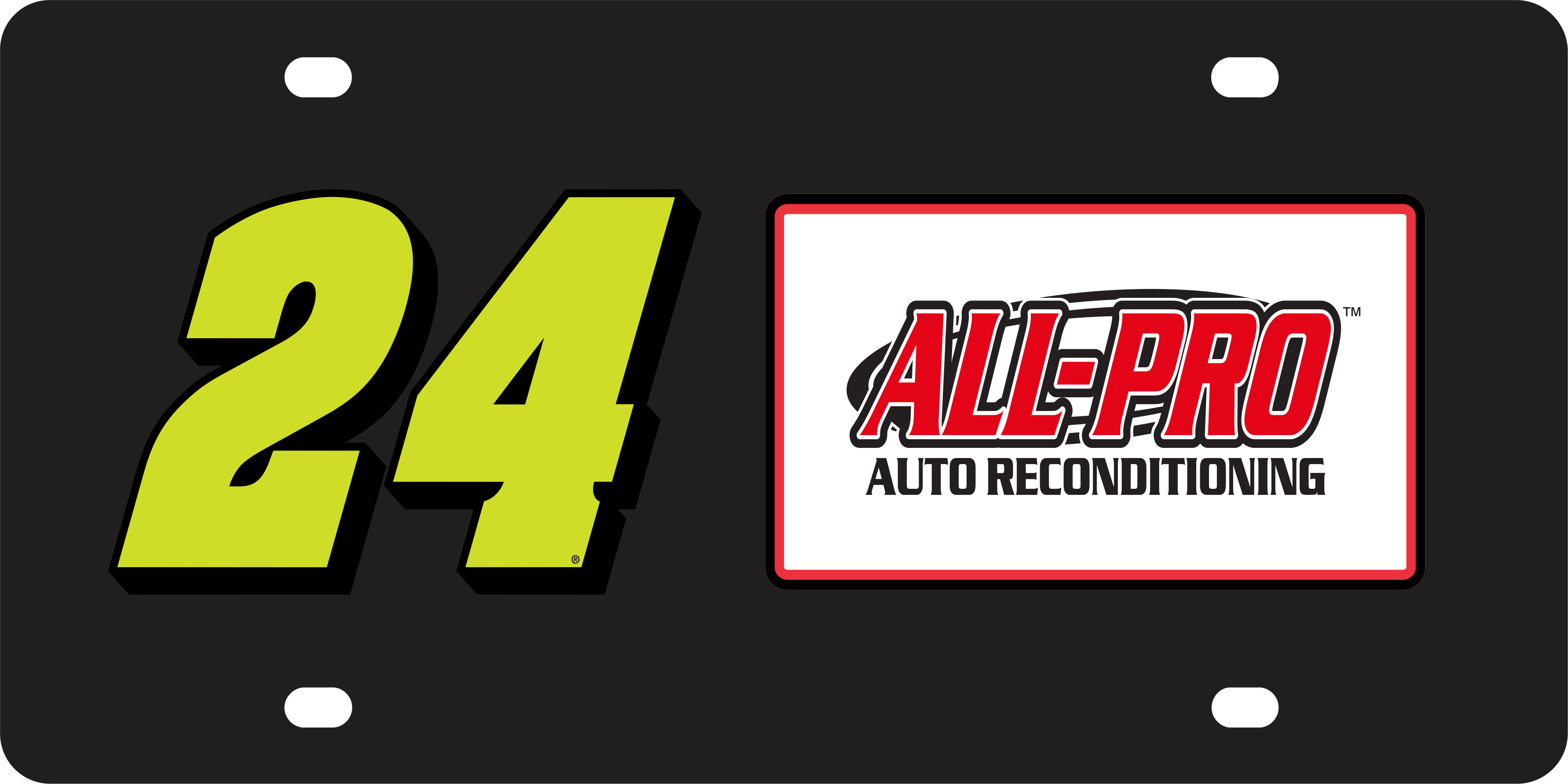 William Byron ALL-PRO # & Sponsor Acrylic License Plate