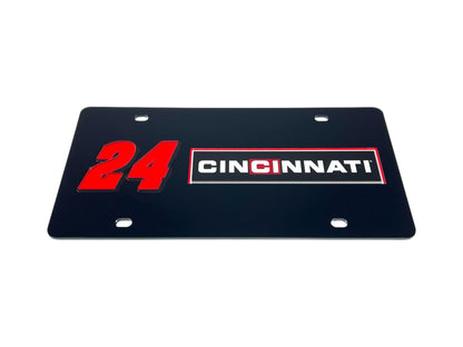 William Byron Cincinnati # & Sponsor Acrylic License Plate