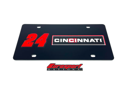 William Byron Cincinnati # & Sponsor Acrylic License Plate
