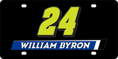 William Byron Raptor # & Name Rail Acrylic License Plate