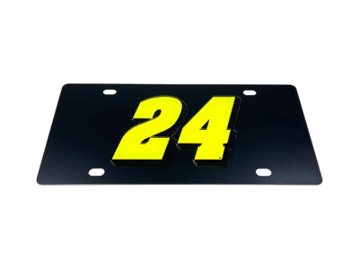 William Byron Fluorescent #24 Carbon Steel License Plate