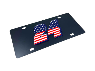 William Byron Patriotic #24 Carbon Steel License Plate