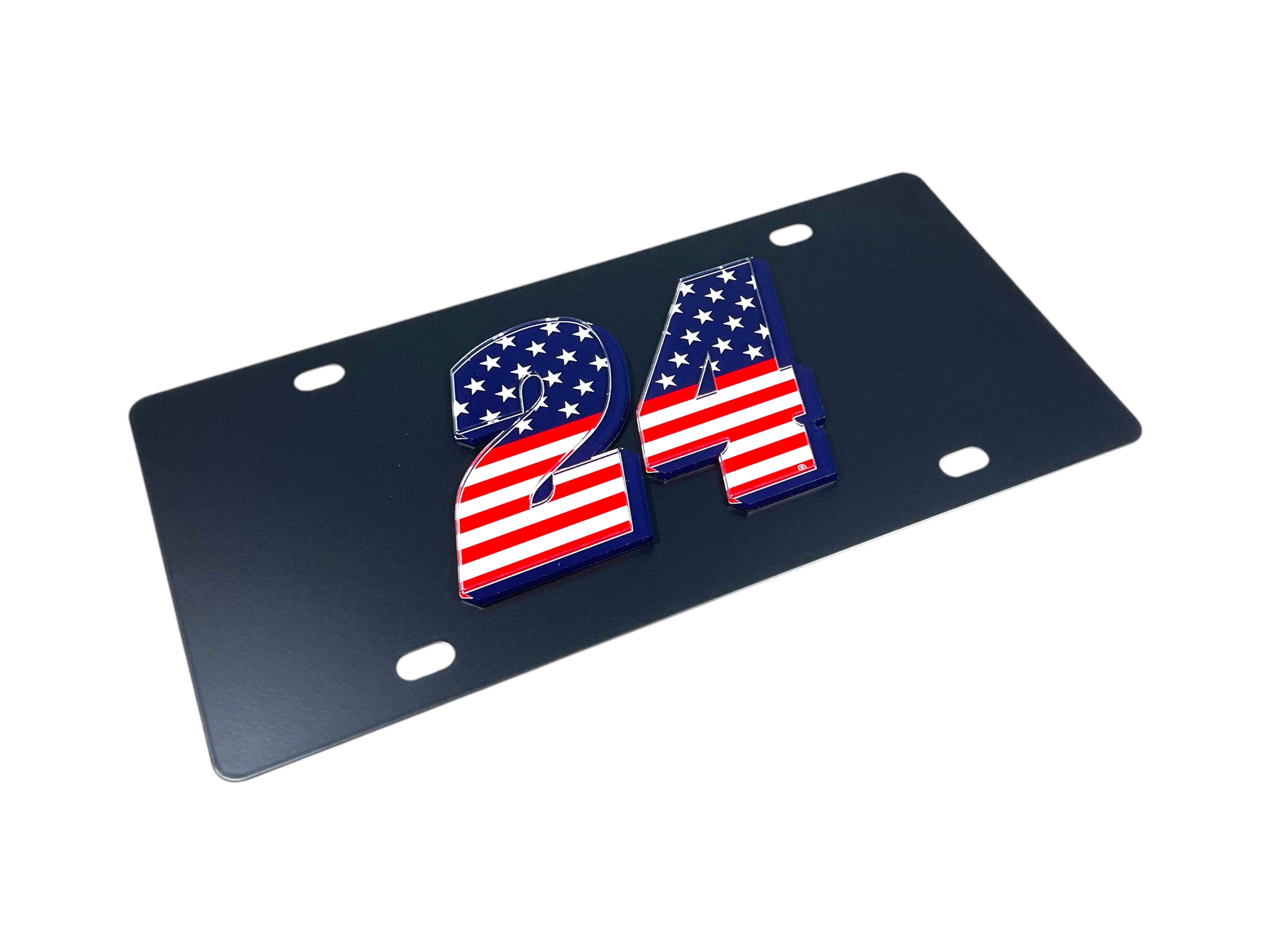 William Byron Patriotic #24 Carbon Steel License Plate