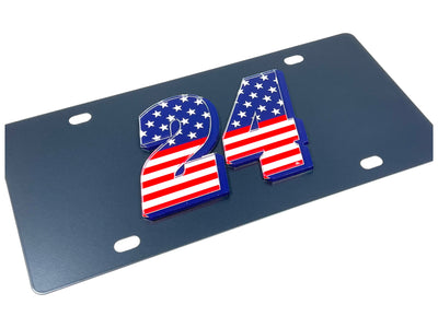 William Byron Patriotic #24 Carbon Steel License Plate