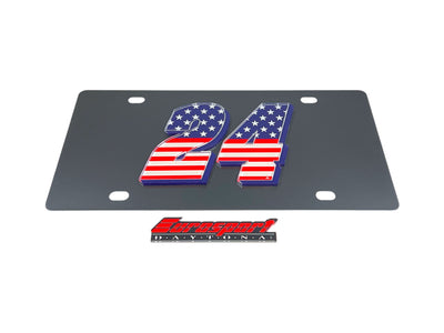 William Byron Patriotic #24 Carbon Steel License Plate