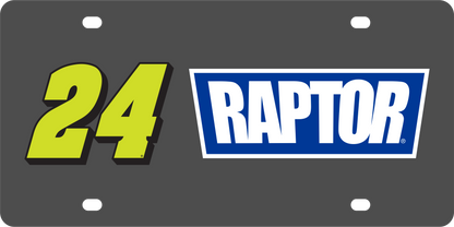 William Byron Raptor # & Sponsor Carbon Steel License Plate