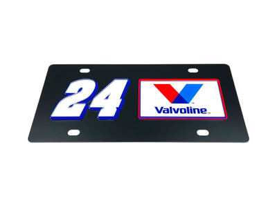 William Byron Valvoline # & Sponsor Carbon Steel License Plate