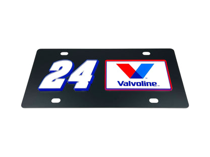 William Byron Valvoline # & Sponsor Carbon Steel License Plate