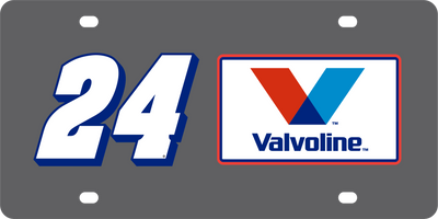 William Byron Valvoline # & Sponsor Carbon Steel License Plate