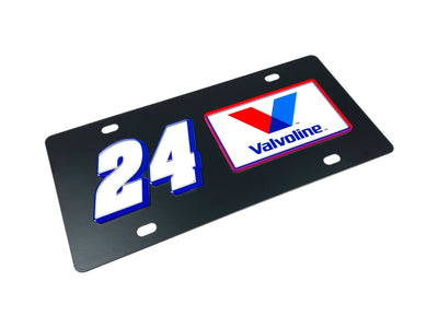 William Byron Valvoline # & Sponsor Carbon Steel License Plate