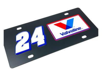 William Byron Valvoline # & Sponsor Carbon Steel License Plate