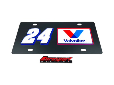 William Byron Valvoline # & Sponsor Carbon Steel License Plate