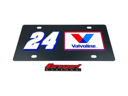 William Byron Valvoline # & Sponsor Carbon Steel License Plate