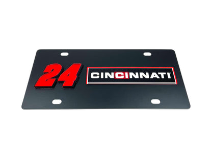 William Byron Cincinnati # & Sponsor Carbon Steel License Plate