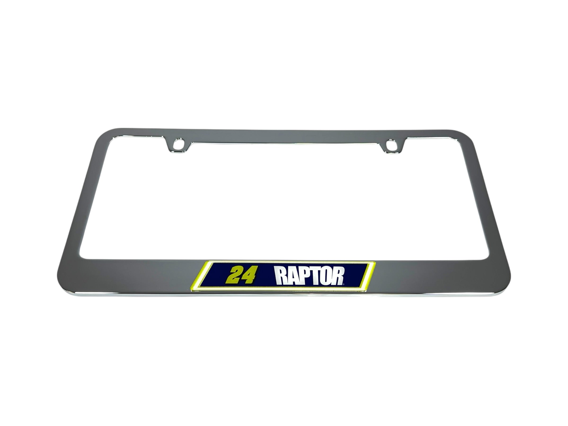 William Byron Raptor # & Sponsor Chrome License Plate Frame