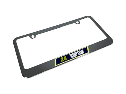 William Byron Raptor # & Sponsor Chrome License Plate Frame