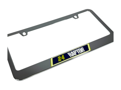 William Byron Raptor # & Sponsor Chrome License Plate Frame