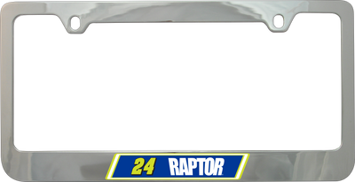 William Byron Raptor # & Sponsor Chrome License Plate Frame