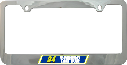 William Byron Raptor # & Sponsor Chrome License Plate Frame