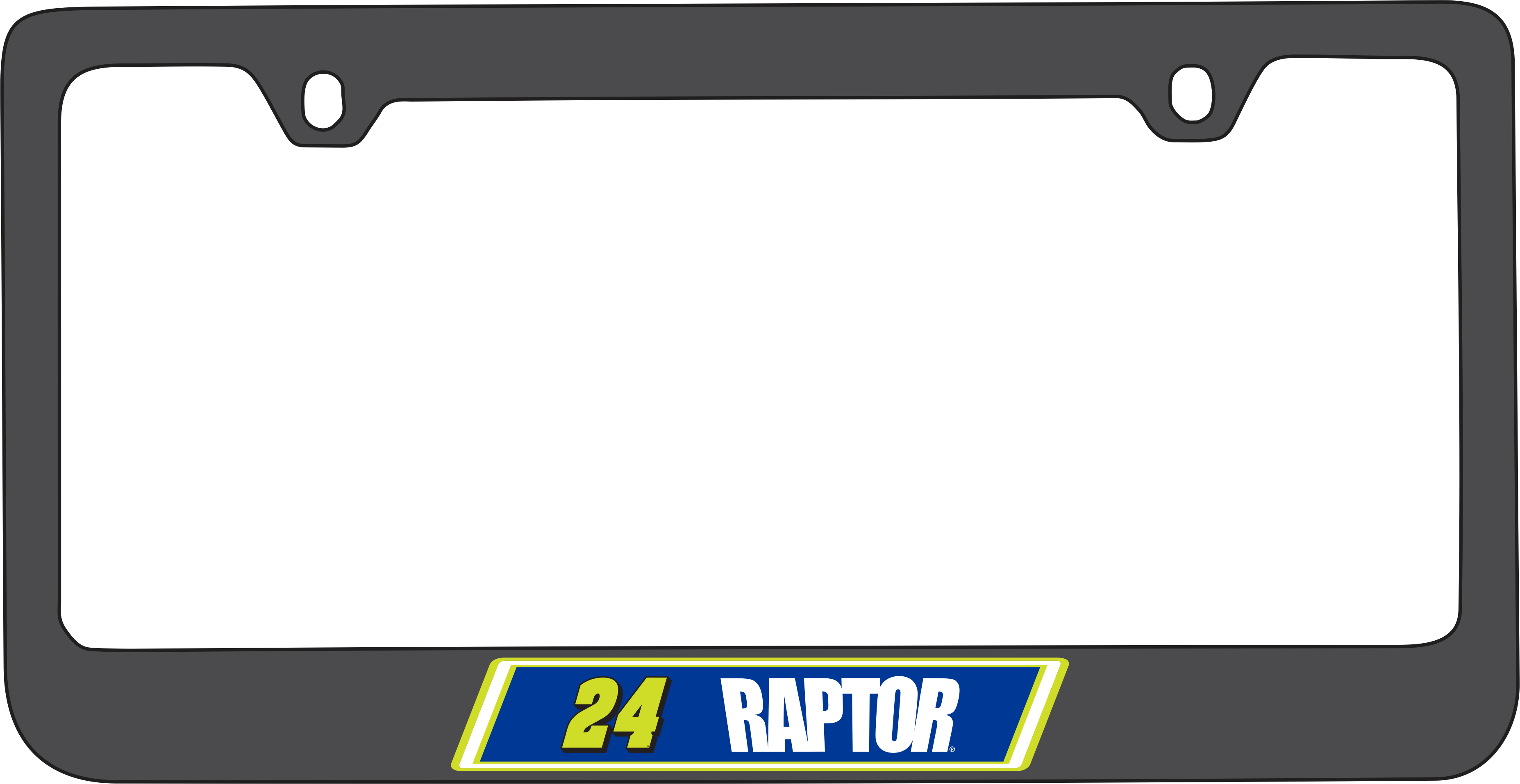 William Byron Raptor # & Sponsor Black License Plate Frame