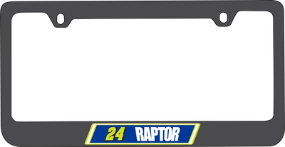 William Byron Raptor # & Sponsor Black License Plate Frame