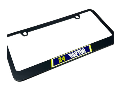 William Byron Raptor # & Sponsor Black License Plate Frame