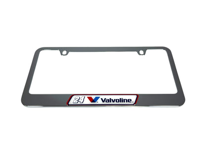 William Byron Valvoline # & Sponsor Chrome License Plate Frame