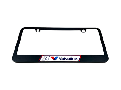 William Byron Valvoline # & Sponsor Black License Plate Frame