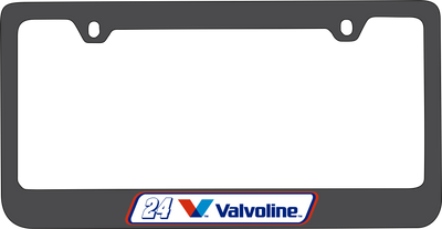 William Byron Valvoline # & Sponsor Black License Plate Frame