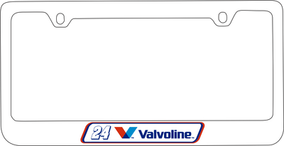 William Byron Valvoline # & Sponsor White License Plate Frame