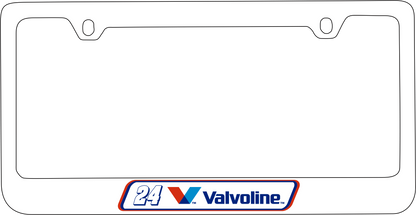 William Byron Valvoline # & Sponsor White License Plate Frame