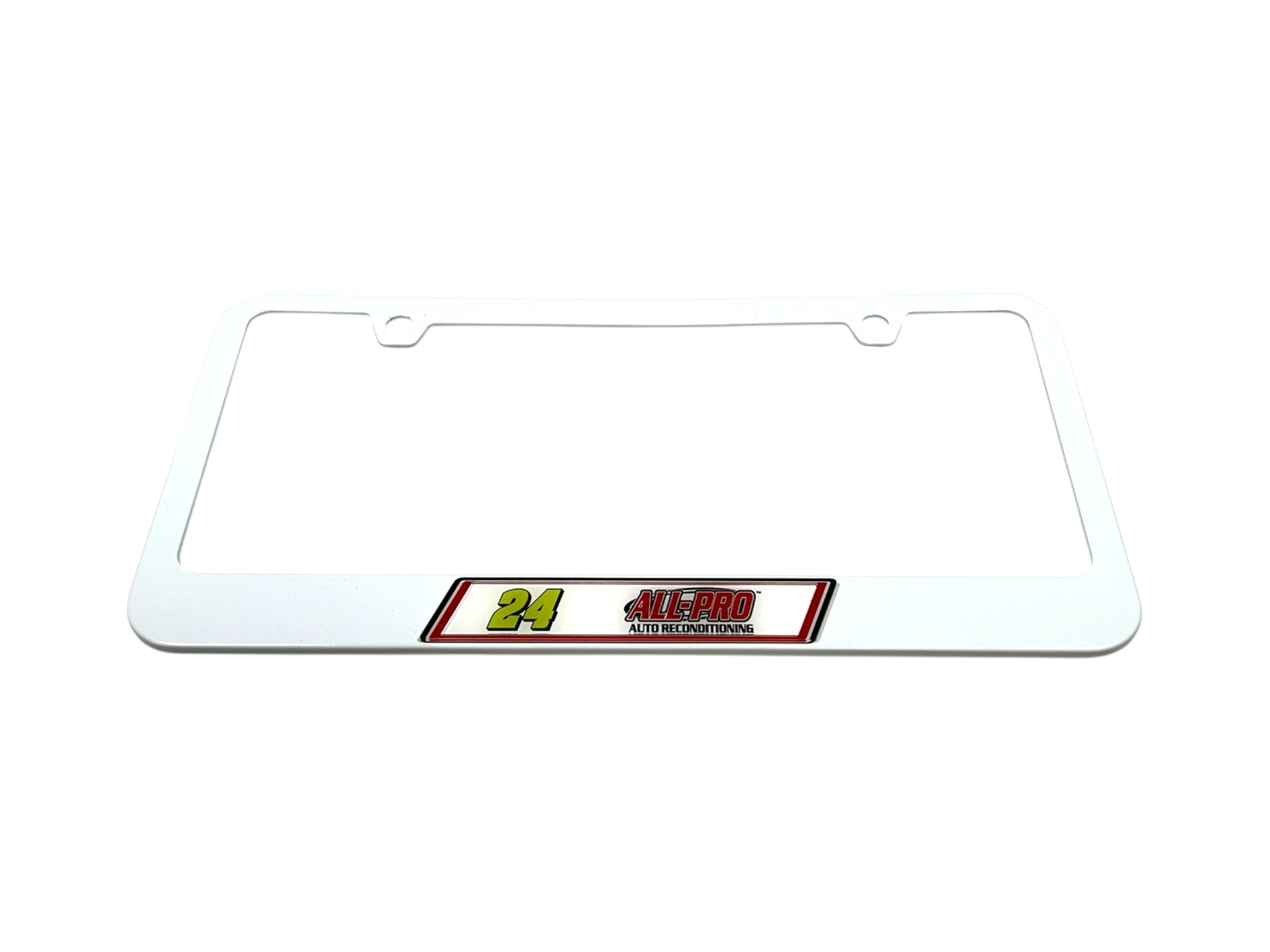 William Byron ALL-PRO # & Sponsor White License Plate Frame