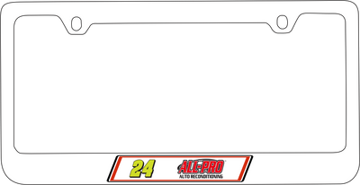 William Byron ALL-PRO # & Sponsor White License Plate Frame