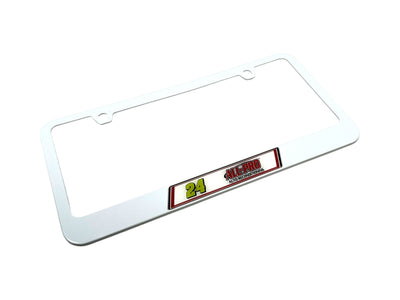 William Byron ALL-PRO # & Sponsor White License Plate Frame