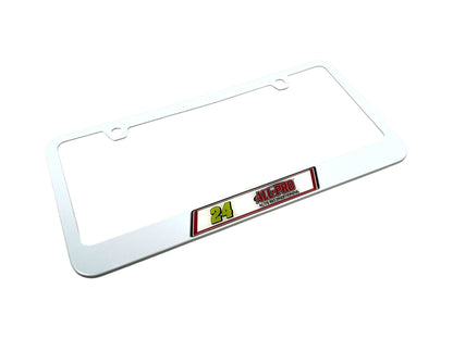 William Byron ALL-PRO # & Sponsor White License Plate Frame