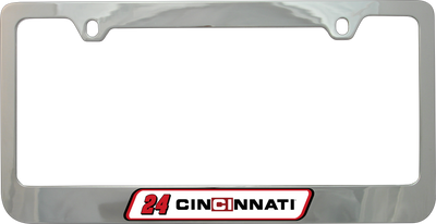 William Byron Cincinnati # & Sponsor Chrome License Plate Frame