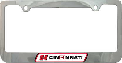 William Byron Cincinnati # & Sponsor Chrome License Plate Frame