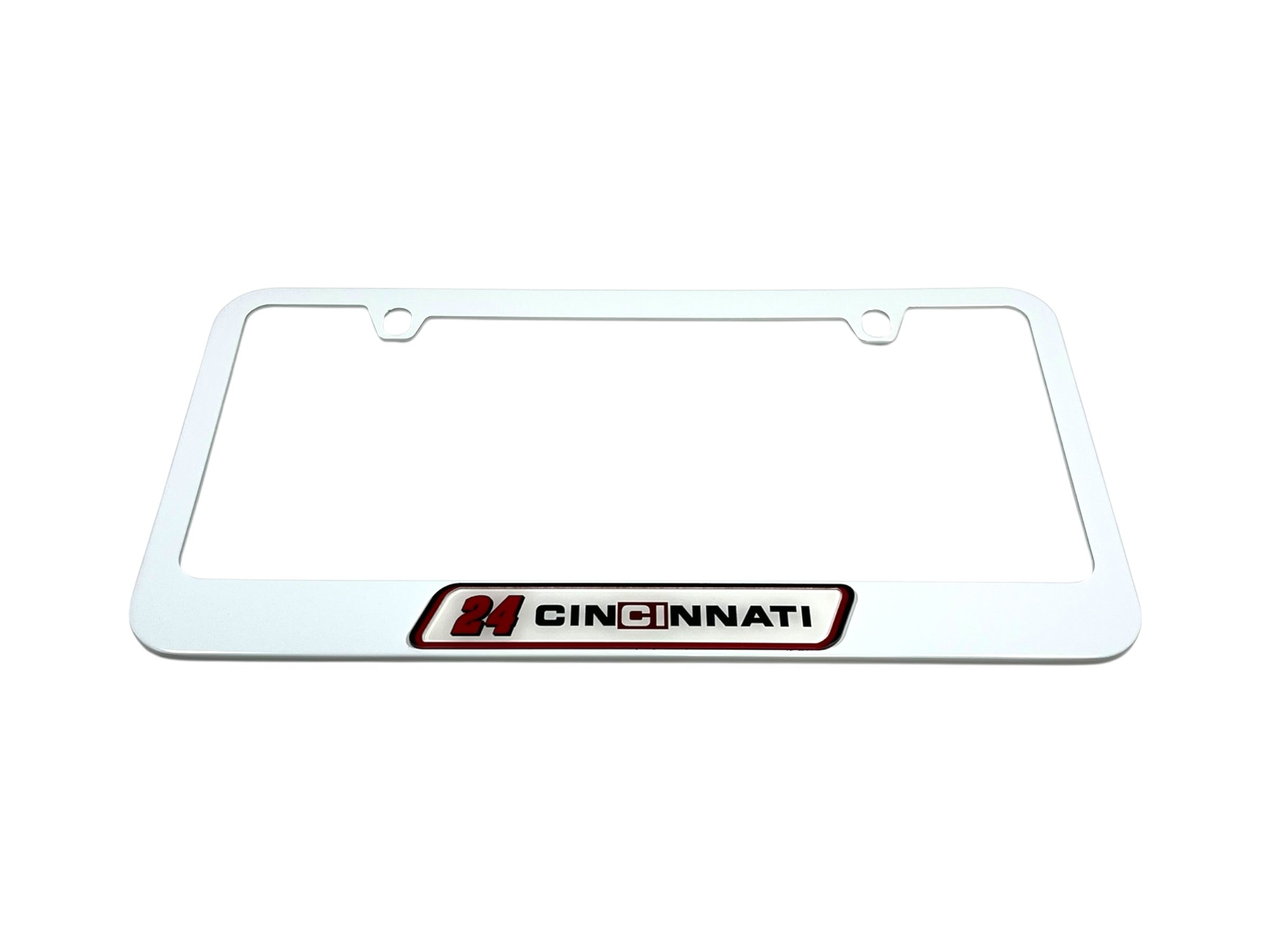 William Byron Cincinnati # & Sponsor White License Plate Frame