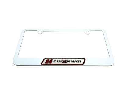William Byron Cincinnati # & Sponsor White License Plate Frame