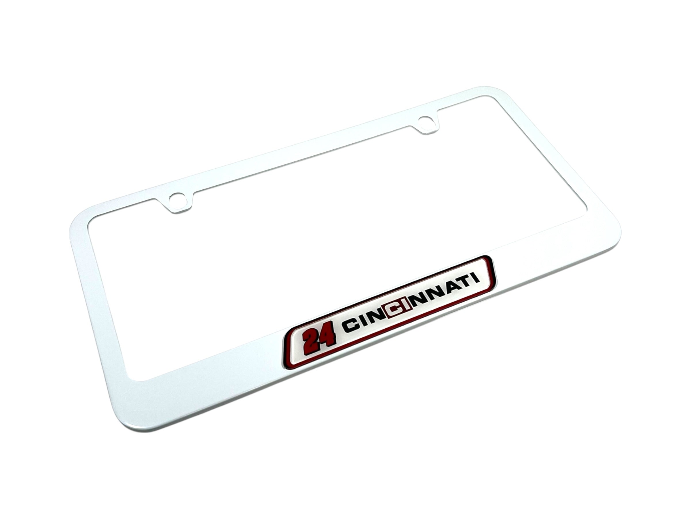 William Byron Cincinnati # & Sponsor White License Plate Frame