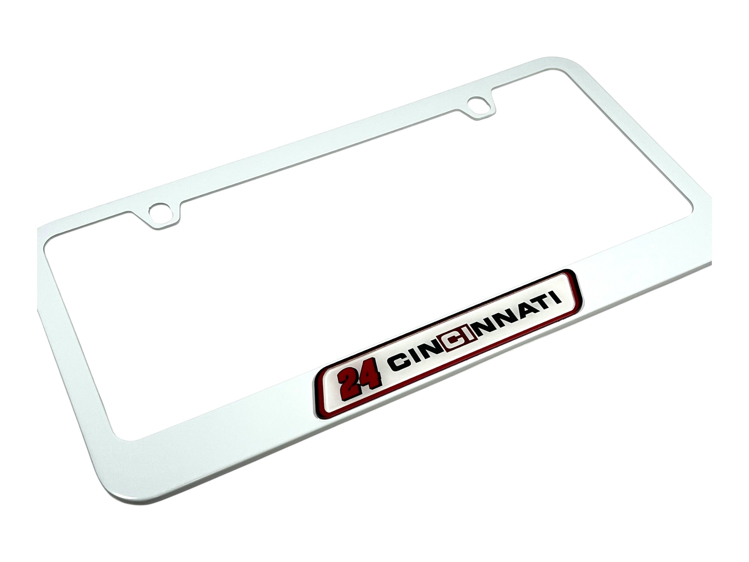 William Byron Cincinnati # & Sponsor White License Plate Frame